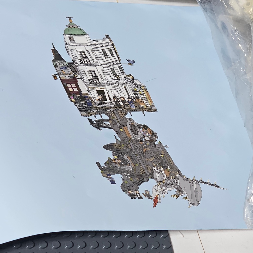 Harry Potter Gringotts Wizarding Bank Building Set Sealed Bags Stickers Manual